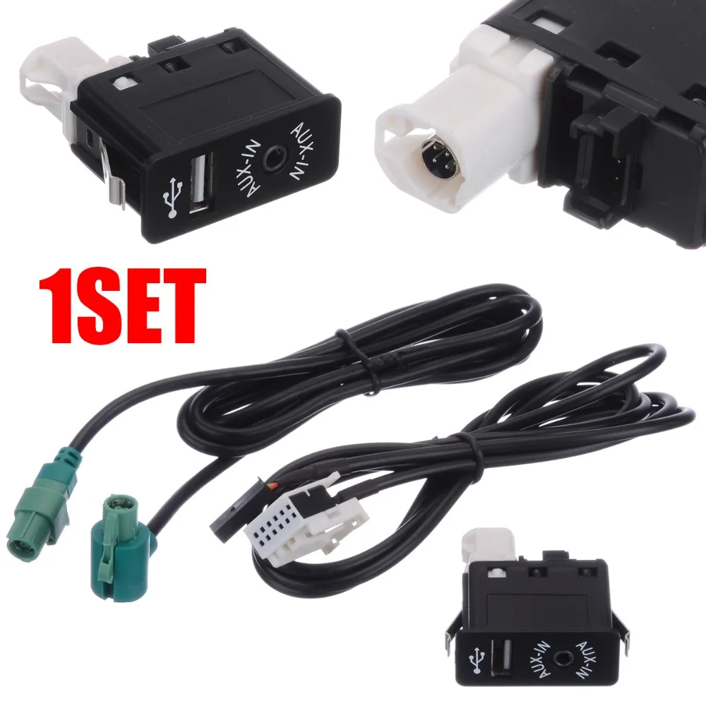 Online Per BMW E60 E61 E63 E64 E87 E90 E70 F25 Car Audio Cavo AUX in Presa USB Interruttore del Cavo cablaggio