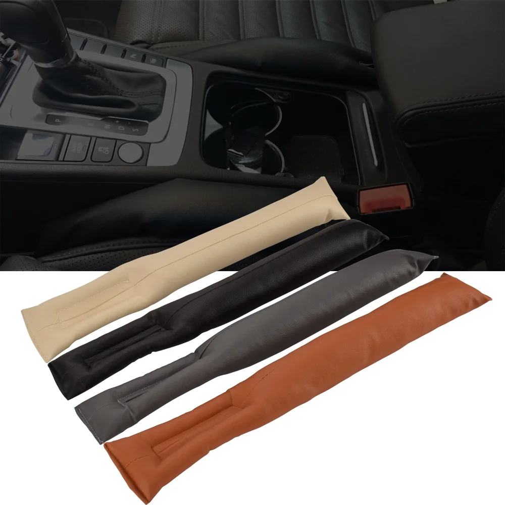2Pcs Black Universal Car Seat Gap Pad Space Filler Padding Leak Proof