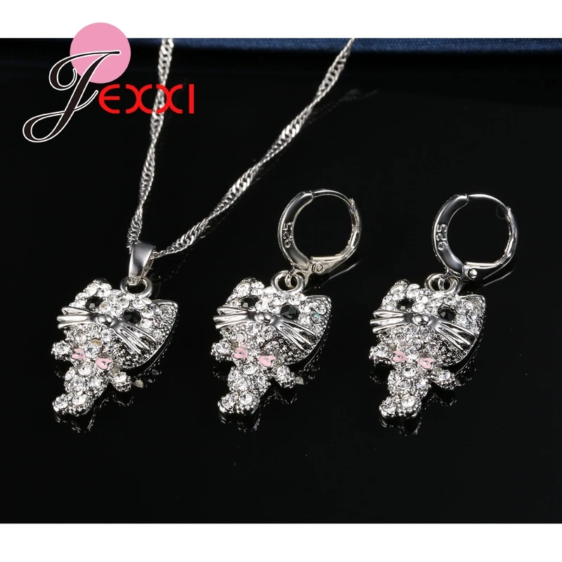 Женский ювелирный комплект из колье и серёг серебра 925 пробы|jewelry sets|gifts for womengift gifts