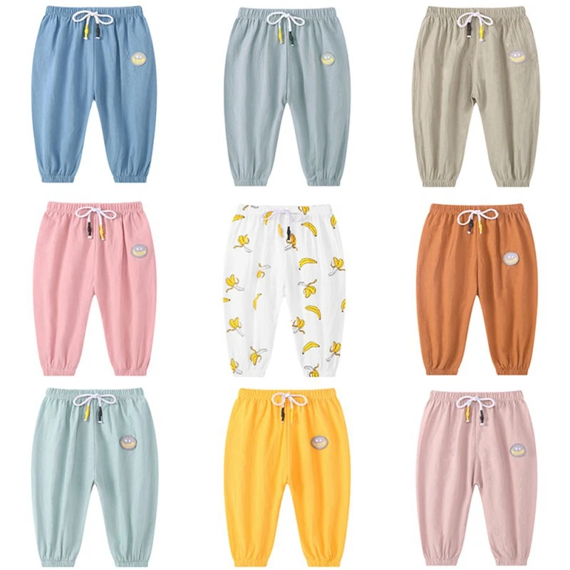 Baby Boy Girls Harem Pants Toddler Kids SweatPants Cropped Trousers Bottoms 1-5Y