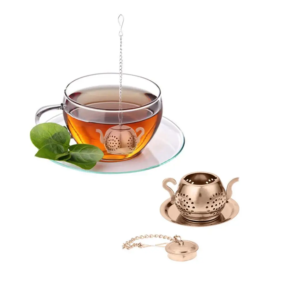 

Creative gilded Vintage Stainless Steel Tea Infuser Pipe Design Holder Tool Tea Spoon Infuser Filt Gold Noble Tea strainer L*5