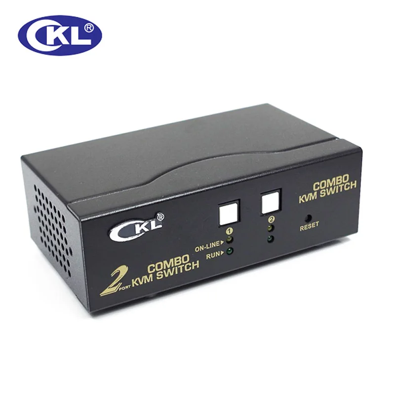 CKL 2 порта USB 2,0 PS/2 VGA KVM переключатель с кабелями Поддержка автоматического сканирования, монитор ПК клавиатура мышь DVR NVR сервер коммутатор CKL-82UP