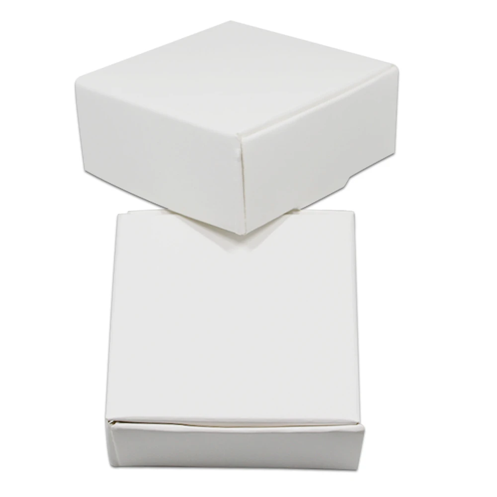 

50pcs/Lot Craft Paper Party Decoration Packing Box Small Cardboard Jewelry Gift Boxes Blank Square Soap Kraft Box Carton Folding