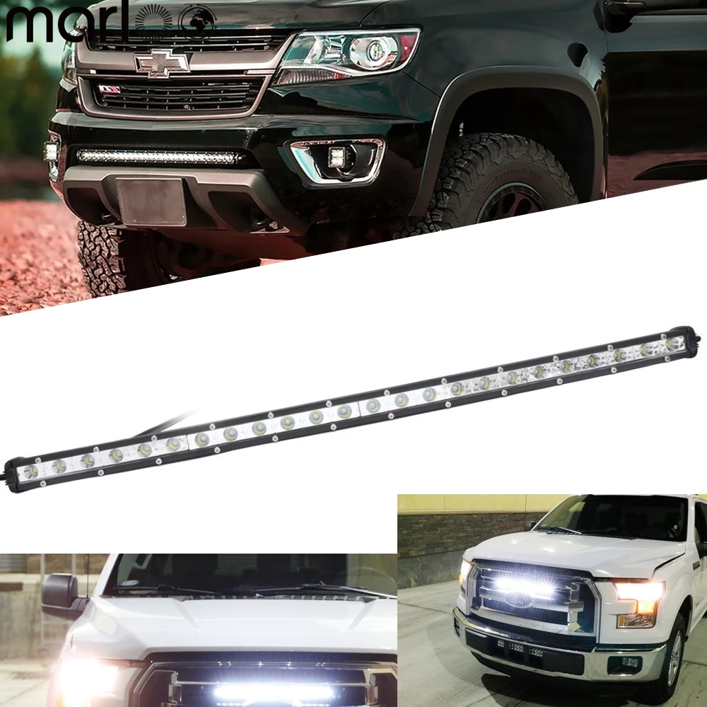 

Marloo Slim 26inch Single Row 72W LED Driving Light Bar Truck Light bar IP67 Waterproof Spot Lights For Offroad Car Vehicles