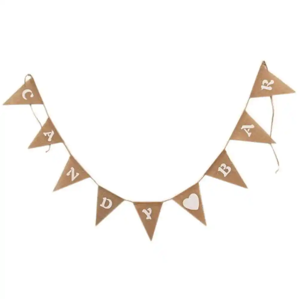 9 шт./упак. 2,8 метров рождественское Сердце ЛЮБОВЬ льняные флажки вечерние украшения банты конфеты бар белье бурджи праздничные вечерние пос...