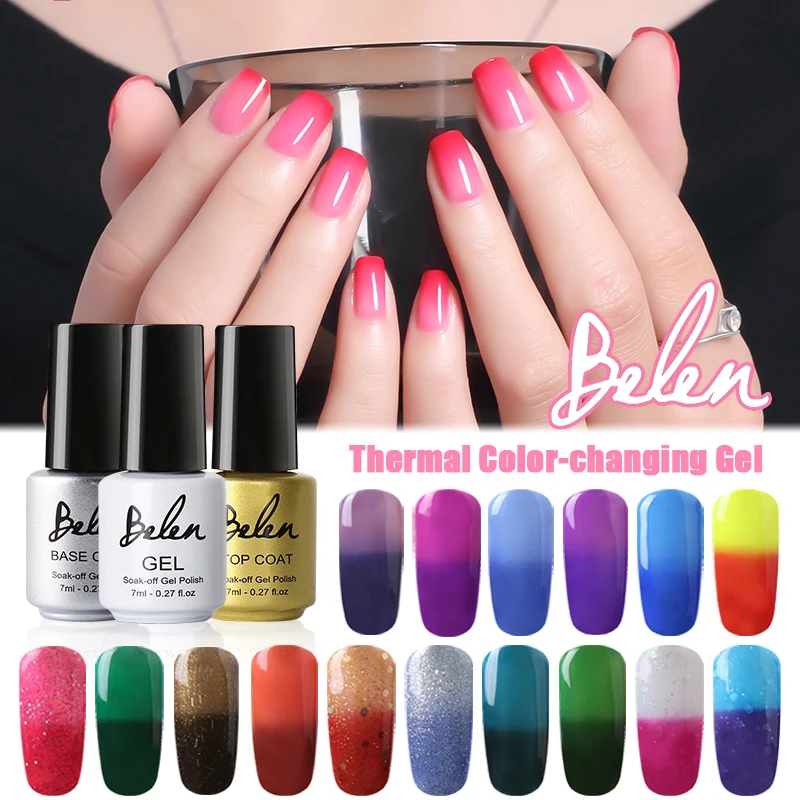 Belen 1 шт. Гель лак для ногтей 2 в температурный УФ гель Vernis Полупостоянный