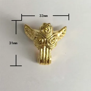 

Zinc Alloy Beast Foot,Decoration Legs,Rose Flower Leg,Vintage Wooden Box,Cabinet Corner,Gold Plated Color,31*32mm