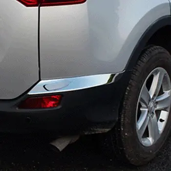 

For Toyota RAV4 2016 2017 2PCS Chrome ABS Car Rear Corner Bumpers Protector Sill Strips Cover Trim Decorative Styling Accessory