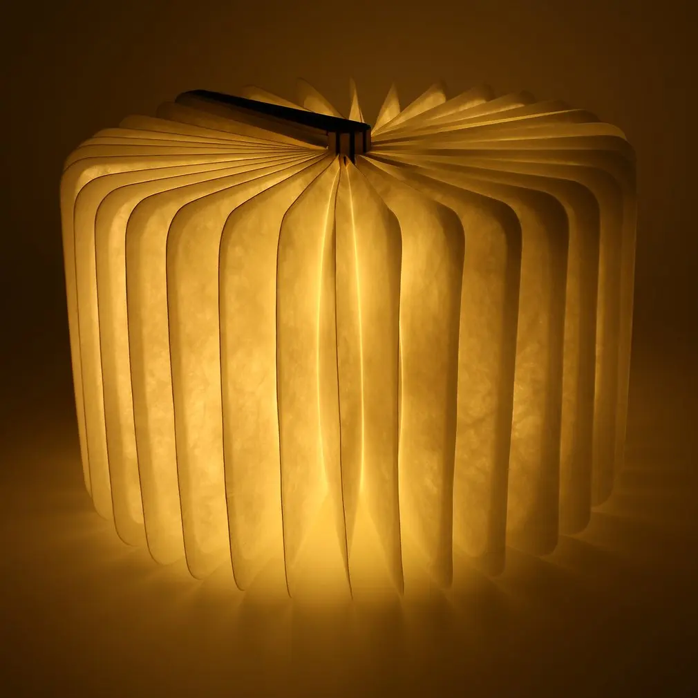 

Creative Wooden LED Book Light Magnetic Foldable & Flexible USB rechargeable LED Flip Night Light Mood light Continually Fashion