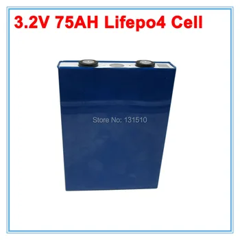 

4pcs/lot Lithium Battery Pouch cell 3.2V 75Ah LiFePO4 electric Vehicle / auto car / electric motor For Solar Energy Storage