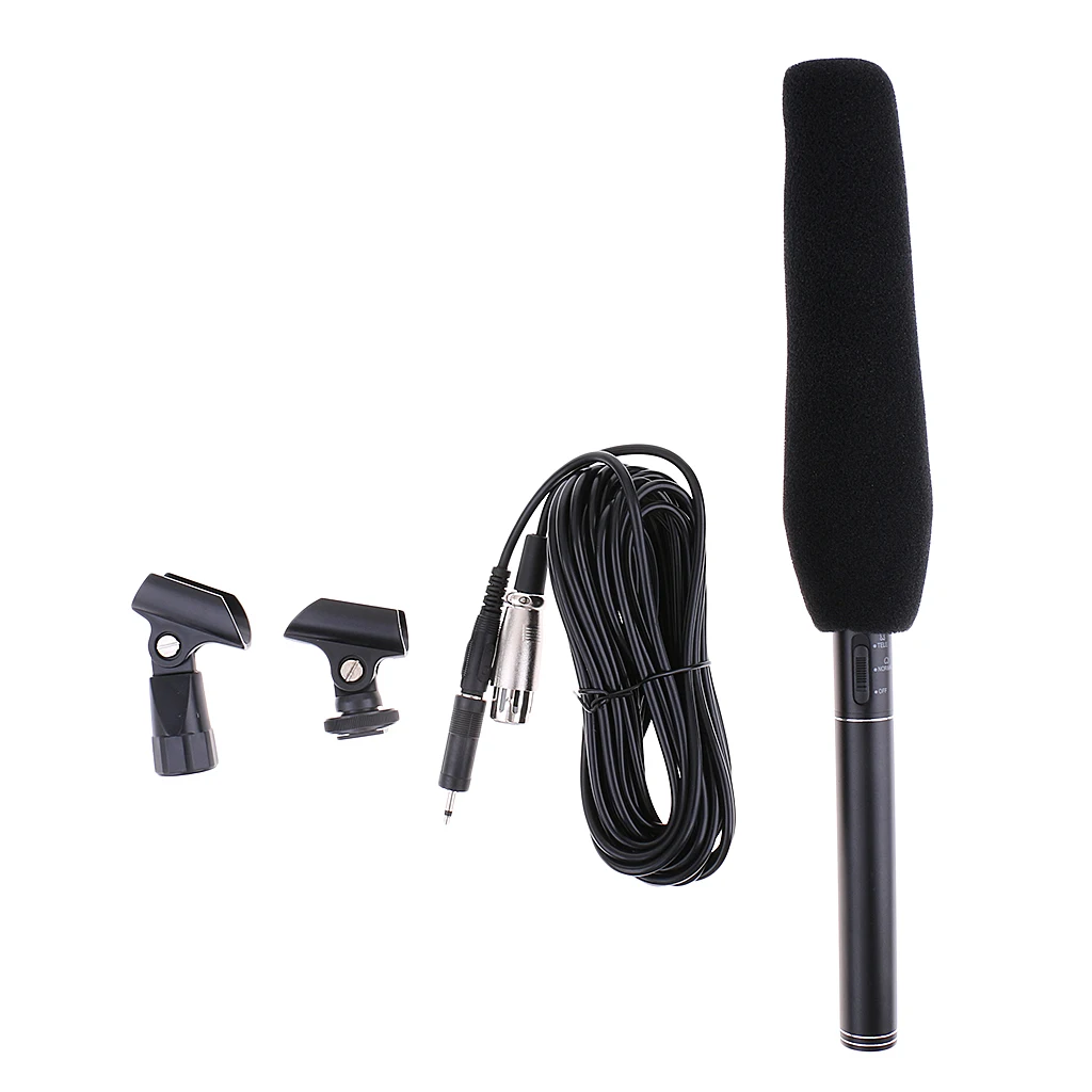 Video Microphone Recording Mic for Conference Mic w/ Mount Stand 3.5mm Jack Plug