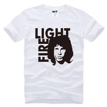 2017 Short Sleeve New The Doors Jim Morrison Light my Fire Rock Mens Men T Shirt T-shirt O Neck Cotton Tshirt Tee