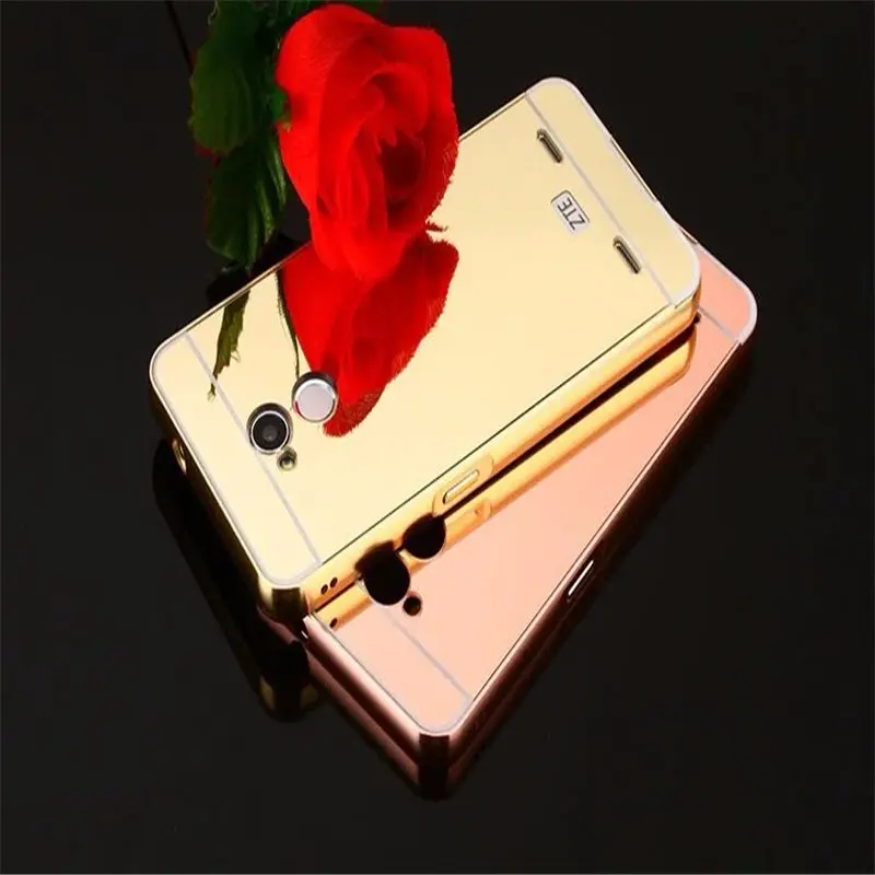 

Luxury Aluminum For ZTE Blade V7 Lite / ZTE Blade A2 Phone case Metal Frame Acrylic Mirror Back Cover For ZTE V7 LITE Case