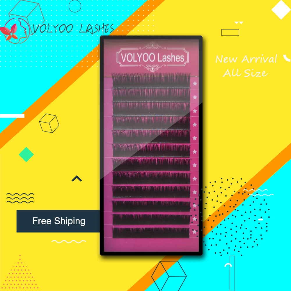 VOLYOO 1 коробка шелковые C/D гибкие 3D Искусственные ресницы|eye lashes|false eye lashesindividual