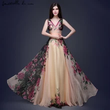 Vestido madrinha casamento longo, новинка, сексуальное шифоновое платье на бретелях с v-образным вырезом и принтом, платья подружек невесты, дешево, brautjungfernkleid размера плюс