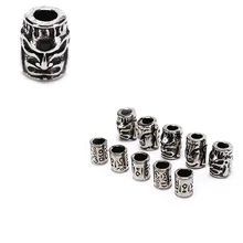 Новые бусины Металлические Подвески Череп для браслета аксессуары выживания, DIY кулон Пряжка для ножевые ремни 5 шт./партия