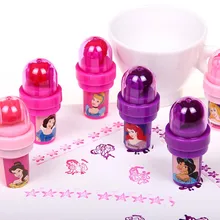 3 шт. Dual Head принцесса прокрутки Stampers дети мультфильм Печать Дети Пользовательские Пластик Резина само красочного игрушки ролик Stampers