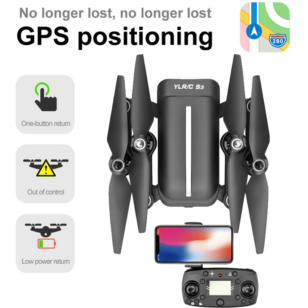 FPV ветрозащитный 7 Дрон 1080P HD камера Квадрокоптер 25 мин Срок службы батареи gps из