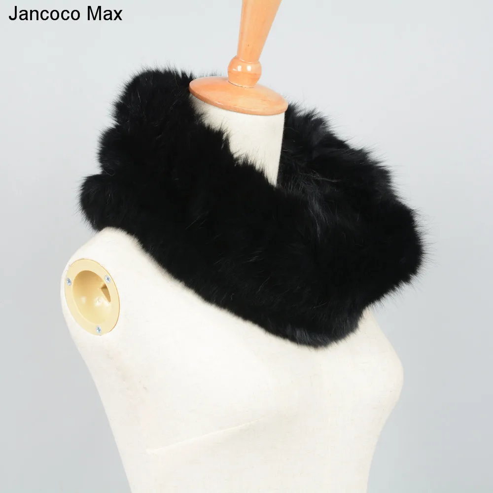 Jancoco Max, новинка, настоящий Лисий мех, шарфы, зимние, толстые, теплые, высокое качество, шаль, натуральный мех, глушитель, S7120