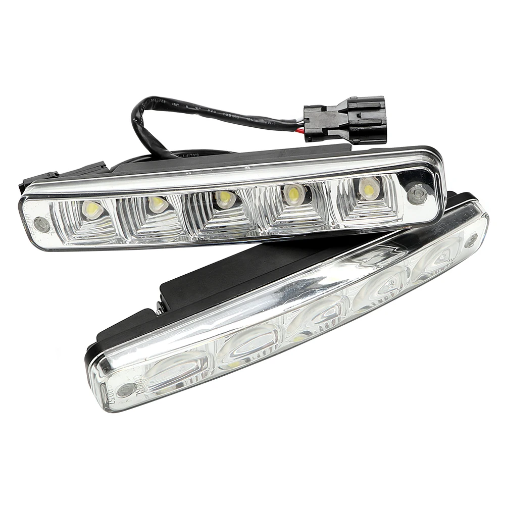 

Front Right Left DC 12V Super Bright Auto Fog Lamp 5 LEDs Car DRL LED Daytime Running Lights Driving Light Car-styling 2pcs