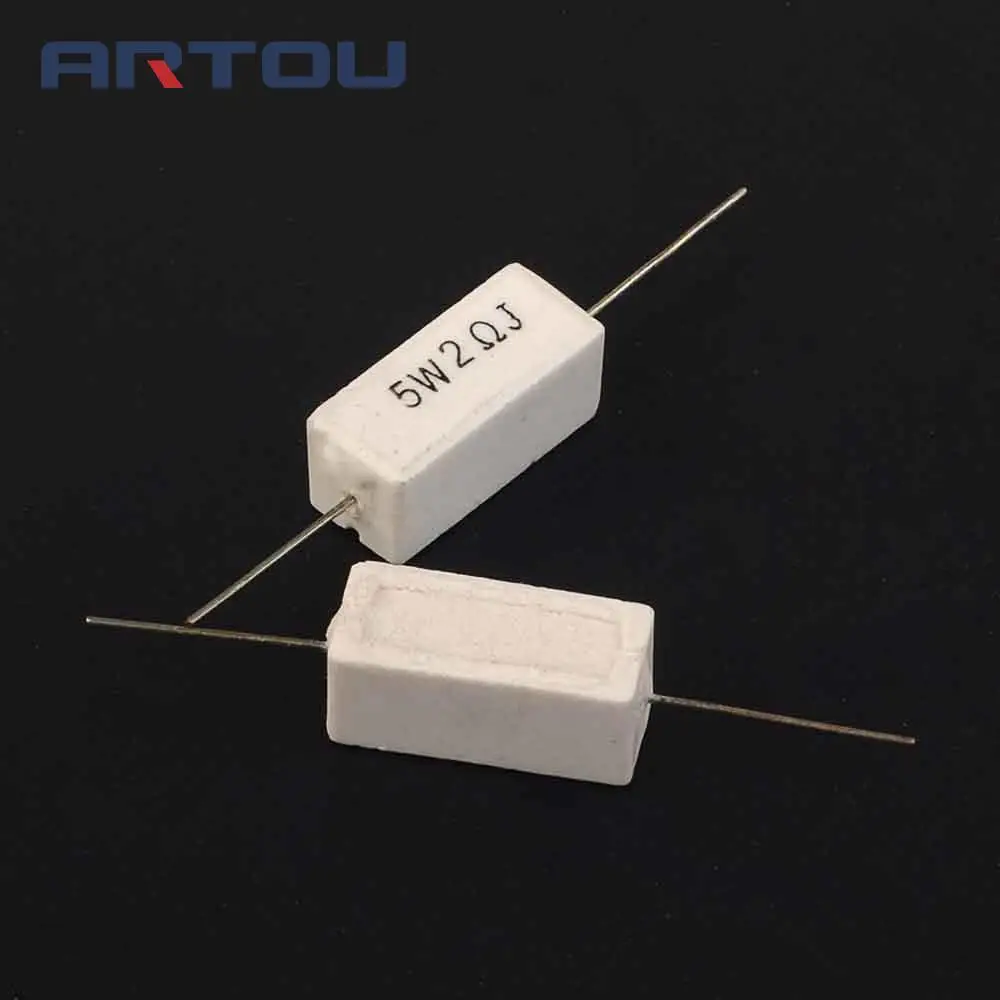 Цементный резистор 5% 5 Вт 2R 2R0 Ом 10 шт.|cement resistor|ohm resistorcement resistor 5w |