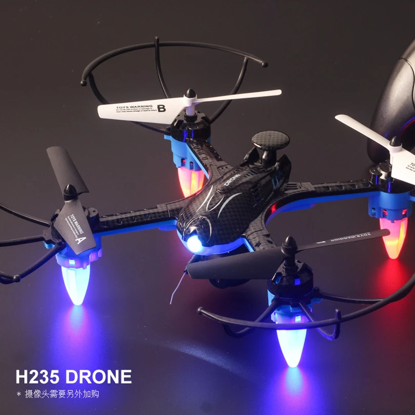 H235 RC Квадрокоптер с безголовым режимом 2,4 ГГц гироскоп Wifi FPV Дрон в режиме реального времени приложение контроль высоты с светодиодный подарок для детей