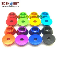 10PCS M3 Aluminum Alloy Cone Cup Head Screw Gasket Washer Multicolor
