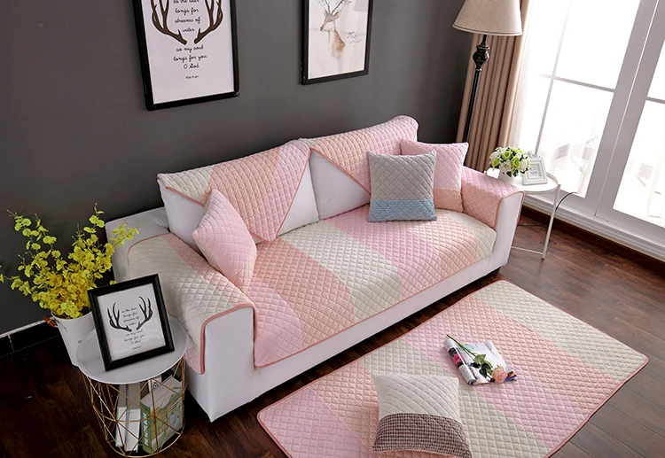 Противогрязный нескользящий чехол для дивана, Зимний короткий плюшевый коврик, подушка, многоразмерный угловой диван, полотенце для гостиной, 1 шт