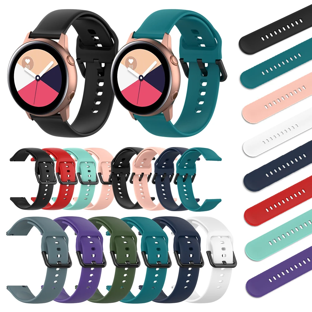 

1pc Original Silicone Watch band 20mm Strap For Samsung Galaxy Watch Active R500 Silicone Watch band Bracelet strap Replacement