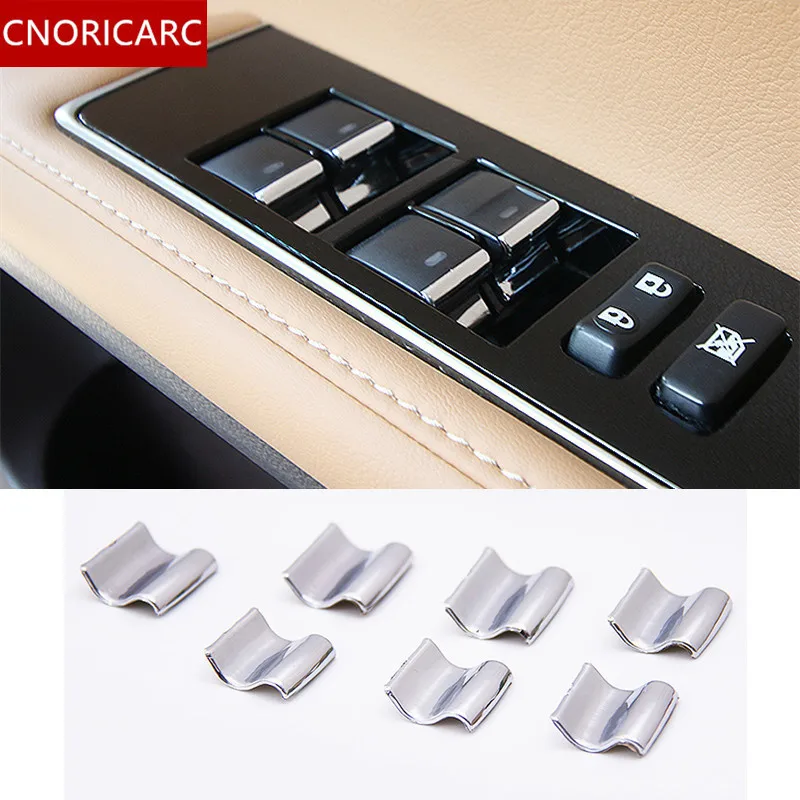 

CNORICARC 7pcs Chrome ABS Car Window Glass Lift Button Trim Sequins Decal For Lexus ES200/250/300h/CT200H Interior Accessories