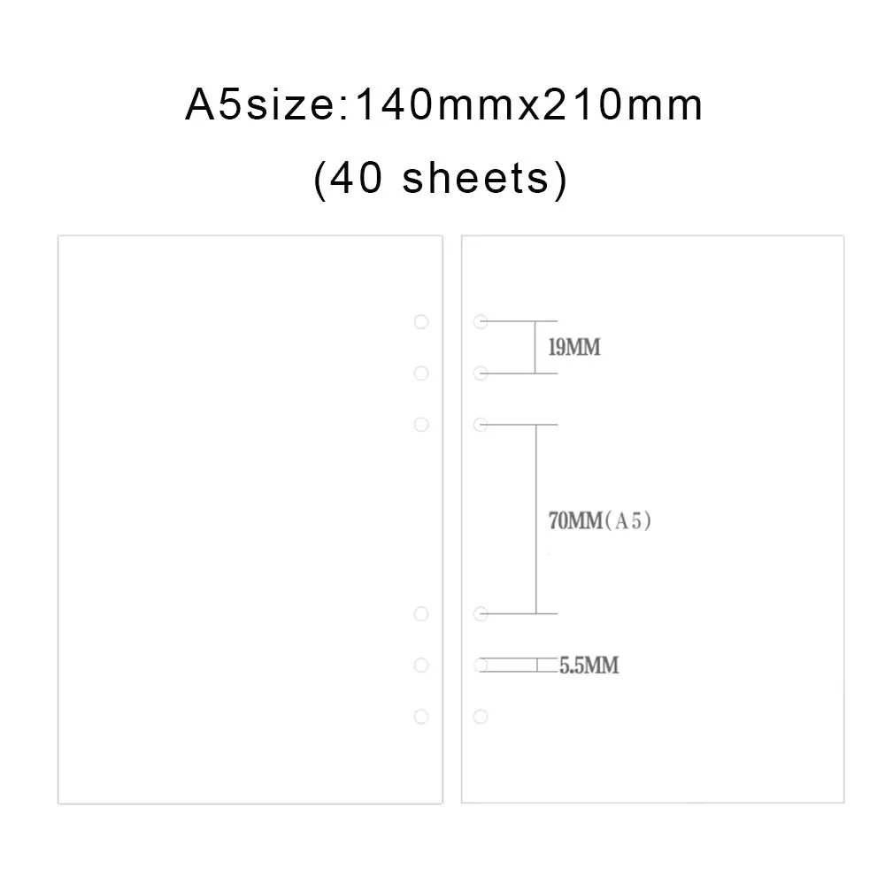 Handnote Colorful A5 Loose Leaf Notebook Refills 6 Holes Rings Binder Spiral Diary Planner Inner Core Inserts Paper Handnote Colorful A5 Loose Leaf Notebook Refills 6 Holes Rings Binder Spiral Diary Planner Inner Core Inserts Paper