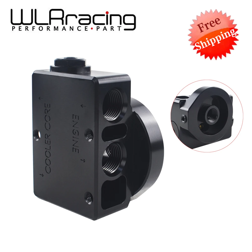 

Free shipping - Oil Filter Sandwich Adaptor For High quality Oil filter remote block with thermostat 1xAN8 4xAN10 ORB FEMALE