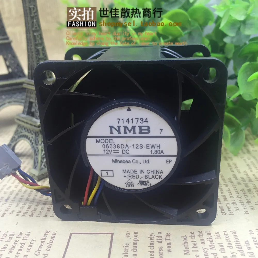 NMB MAT 06038DA 12S EWH 1 DC 12V 1.8A 60x60x38 мм 4 проводной вентилятор охлаждения