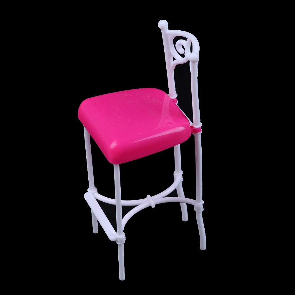 Пластиковая кровать спальня стол стул качели мебель для куклы, кукольная мебель розового цвета игрушка для детей кукла ролевые игры - Цвет: 5