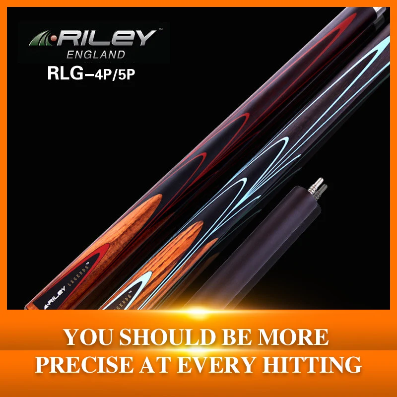 

RILEY RLG-4P/5P Snooker Cue 10mm Tip 3/4 Split Ashwood Snooker Cue White Iron Ferrule Accu-loc Joint with Excellent Extension