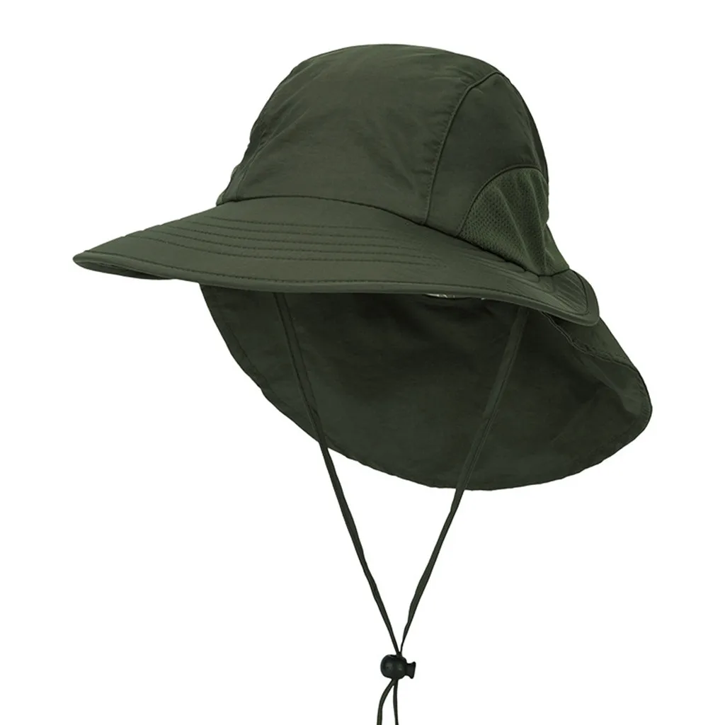 Sun Hats For Men Unisex Wide Brim Fishing Hat Neck Flap for Hiking