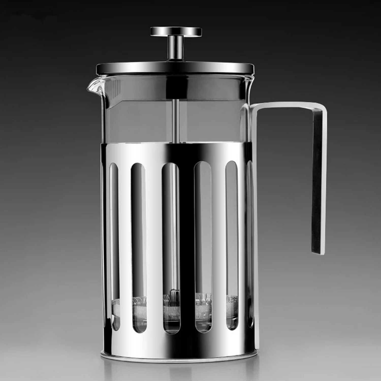 Behogar 600ml Stainless Steel Coffee Teapot French Coffee Press Maker