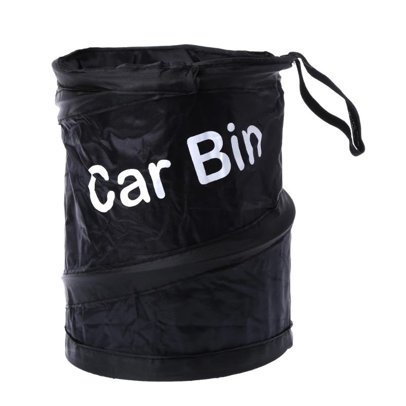 

Universal Car Trash Can Bin Fold Leakproof Travel Pop up Spring Auto Garbage Bag 10166