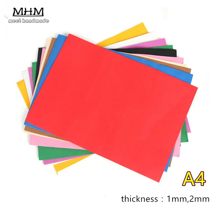 

Mixed A4 10pcs Scrapbooking Crafts EVA Sponge Foam sheet Paper For Flowers Background DIY Gift Card Decorative Arts 1mm 2mm