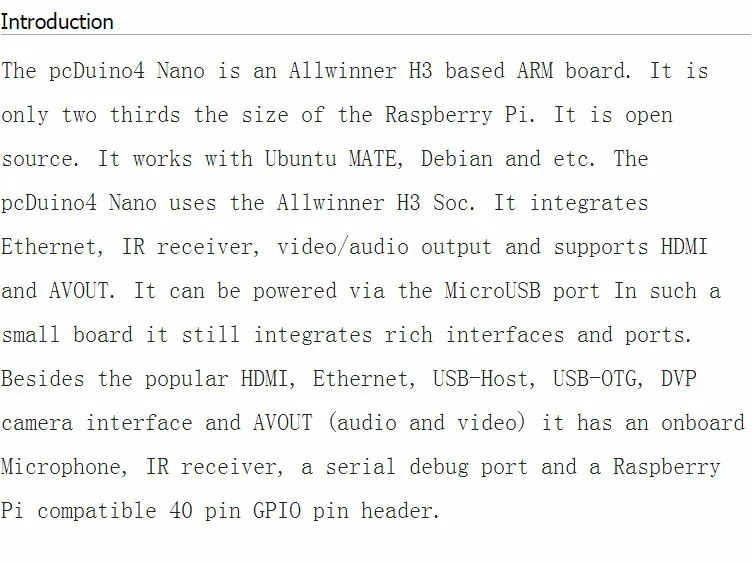 Быстрая на основе ARM доска для PcDuino4 нано демонстрационная доска