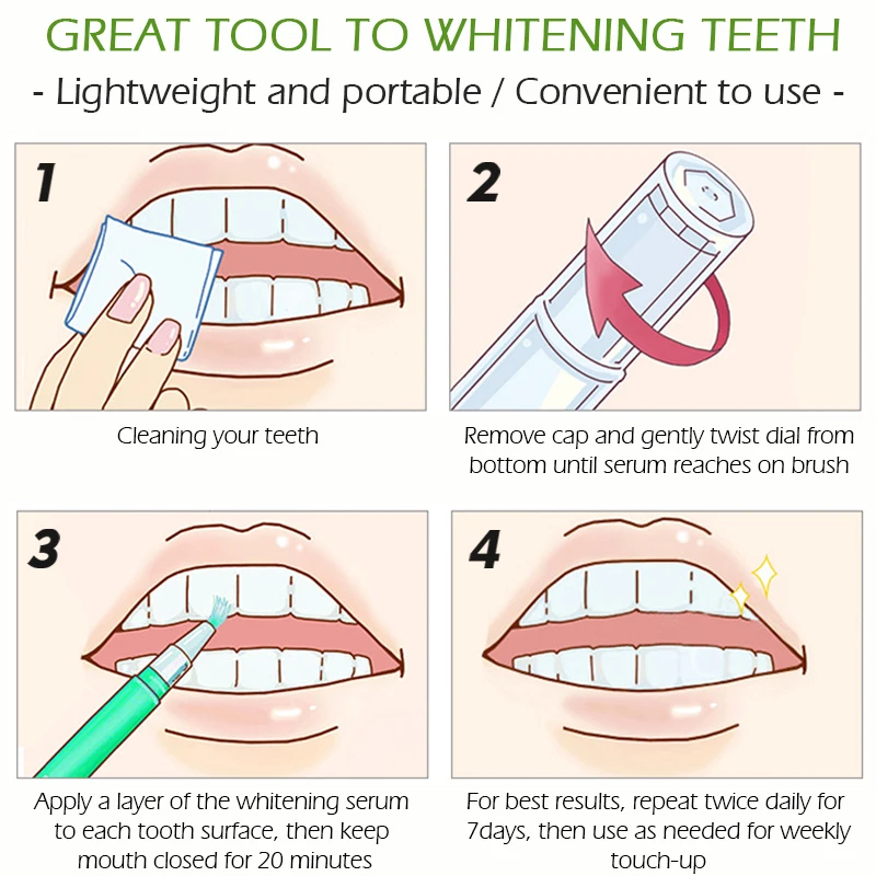 Яркая Гламурная ручка для отбеливания зубов, зубная паста, очищающая сыворотка, удаляет пятна от налета, стоматологический инструмент, гигиена полости рта, зубной гель, отбеливающий