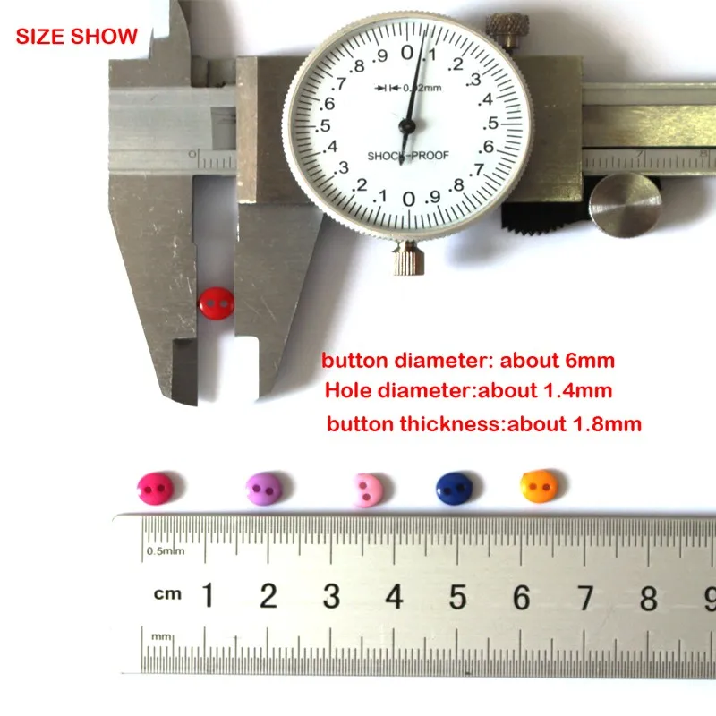 600 шт./лот 6 мм круглые полимерные мини крошечные пуговицы швейные инструменты декоративные пуговицы Скрапбукинг Одежда DIY аксессуары для одежды