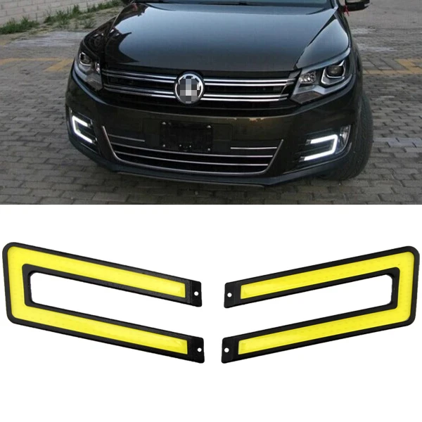 

Super Brightness 15W COB Chip COB LED DRL New update LED Daytime Running Light 100% Waterproof LED DRL Fog car lights