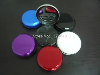 

3PCS/ LOT ALUMINUM EURO COIN PURSE COIN WALLET WITH COSMETIC MIRROR