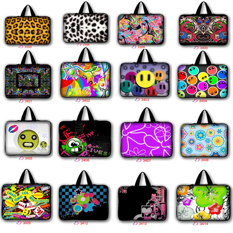 

customize print 7 9.7 10.1 12 13 13.3 14.1 15 15.6 17 17.3 soft laptop bag case handbag notebook sleeve cover pouch LB-FA58
