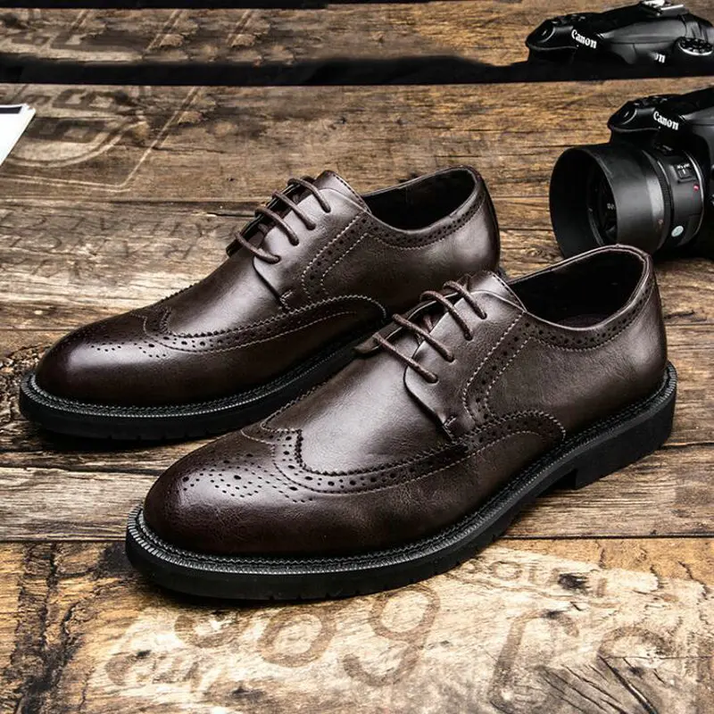 Новое поступление; Мужская официальная обувь; офисные, деловые, свадебные модельные туфли; оксфорды из воловьей кожи; кожаные туфли ручной работы; большие размеры OO-98