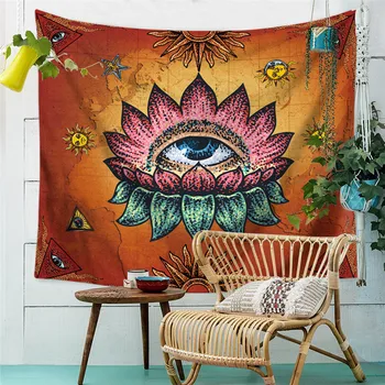 

Mystical Eyes Printing Style Oil Printing Decorative Tapestry Beach Cover Boho Wall Carpet Yoga Picnic Mat Beach Towel