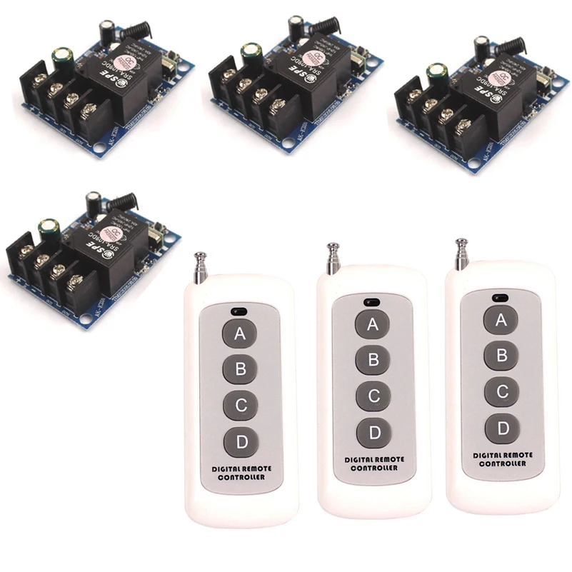 Wide Voltage 12V 24V 36V 48V 40A Wireless Remote Switch Transiver 315 433MHz-3