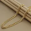 Collier hip hop pour hommes, chaîne à maillons en argent et en or, vente en gros, bijoux à la mode, 50cm, 925 ► Photo 2/5