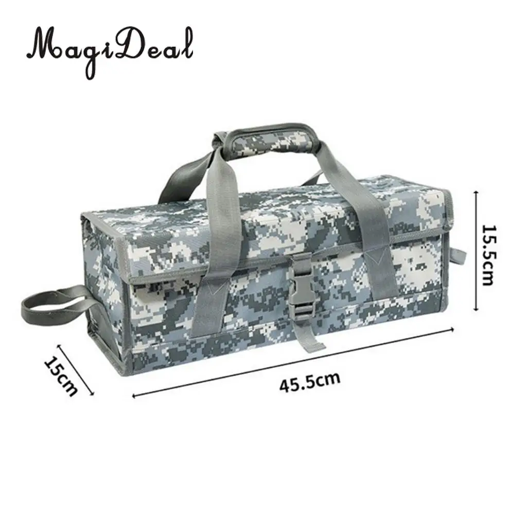 MagiDeal Tent Nail Storage Bag Tent Stakes Pegs Pouch Holder Tool Case Tote Carry Bag camo bag